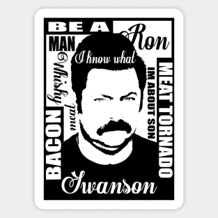 Ron Swanson parks and rec Sticker